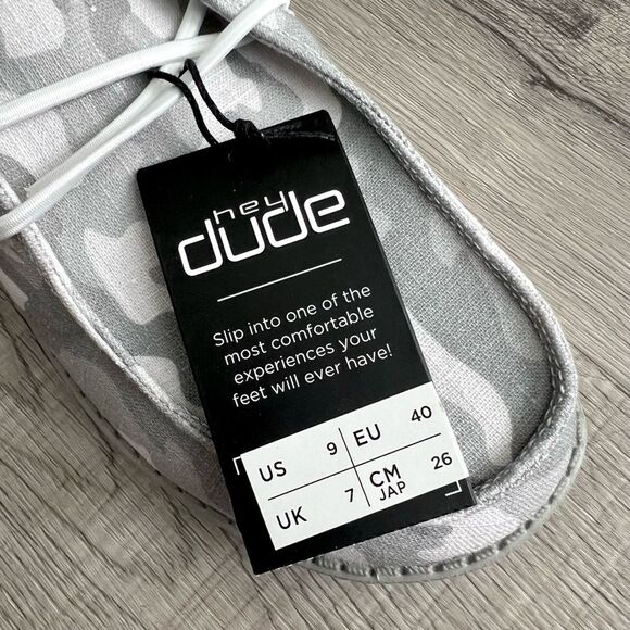 Hey Dude Dudes Wendy Funk - Cloud Camo - Gray/White - size 9 women’s - NEW! - Picture 8 of 8